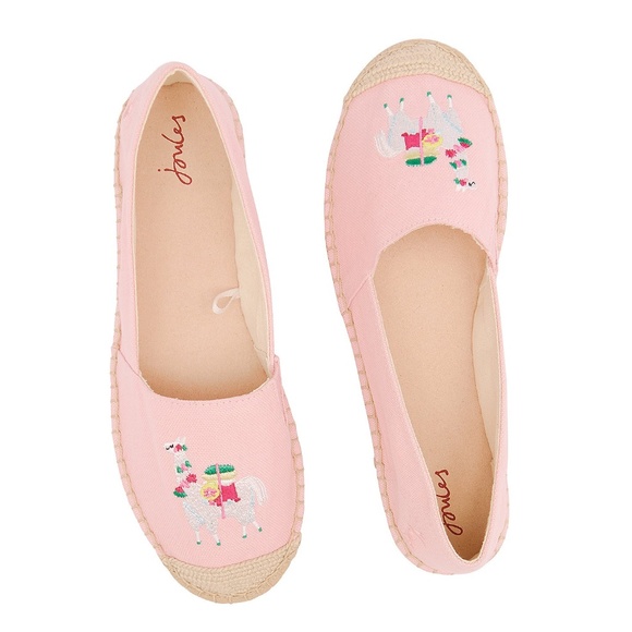 NWT Joules Llama Embroidered Canvas Espadrille - Picture 1 of 11